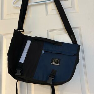 Black and Blue Messenger Bag
